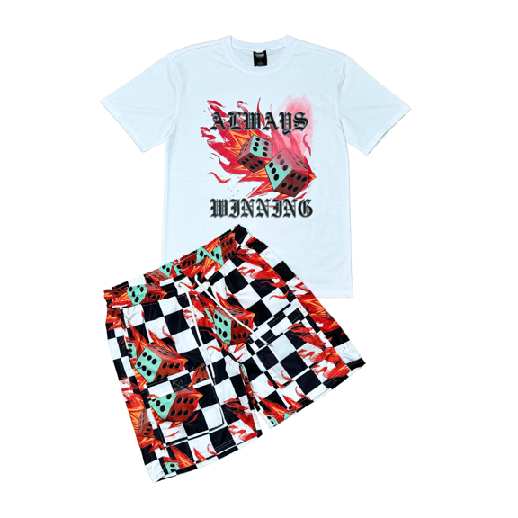Genuine Mens Always Winning Tshirt Short Set Streetwear Fashion