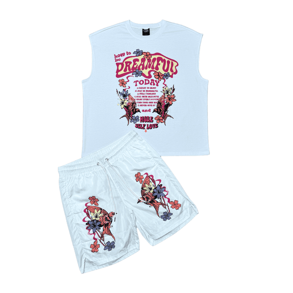 Genuine Mens Dreamful Sleeveless Top Short Set Streetwear Fashion