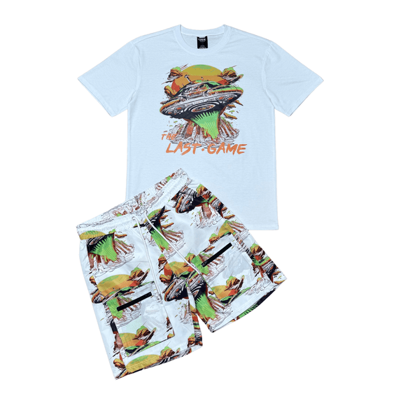 Genuine Mens Last Game Tshirt Short Set Streetwear Fashion