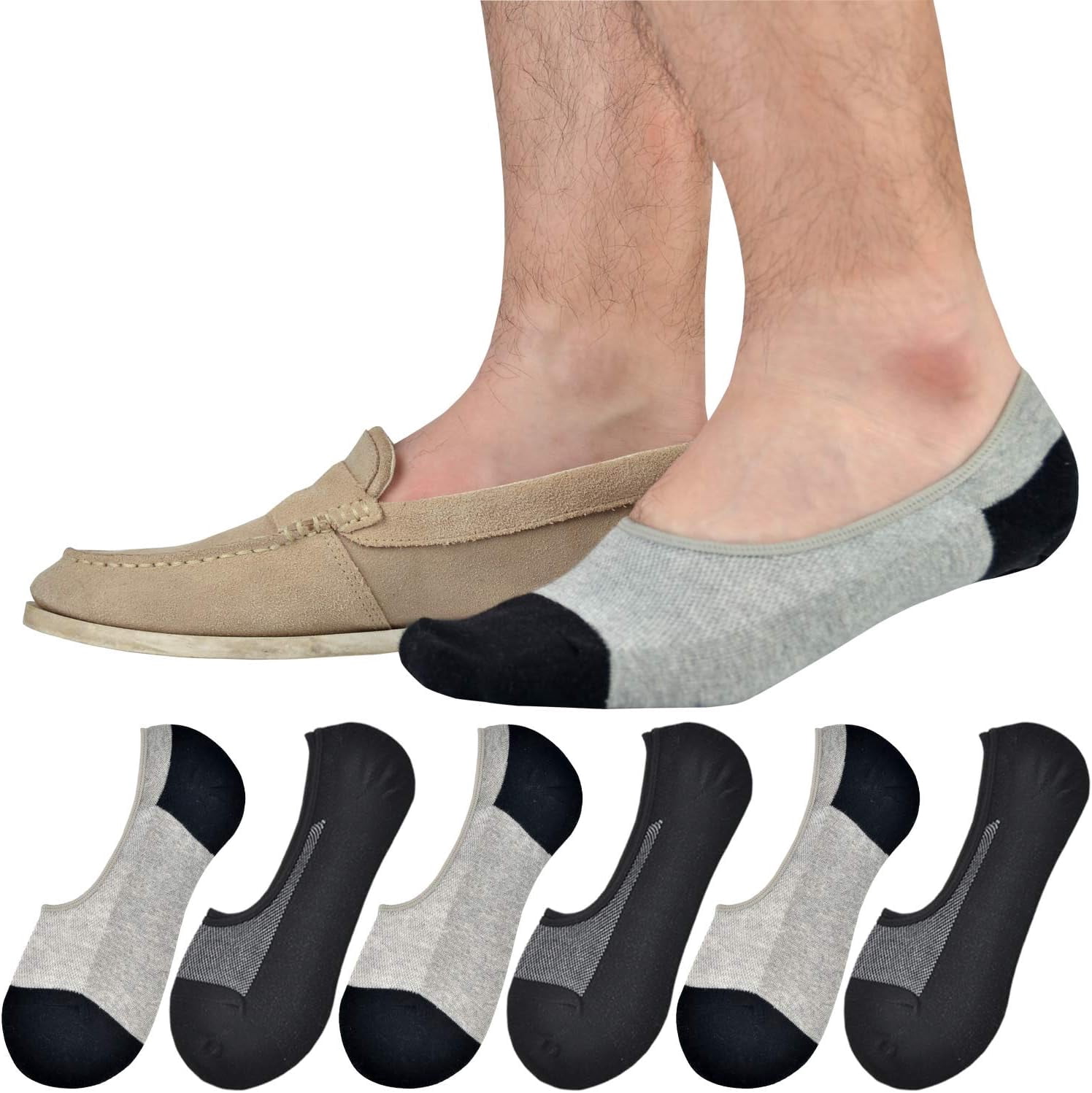 Poftik Men & Women's No-Show Cotton Socks (Pack of 5) main image 1