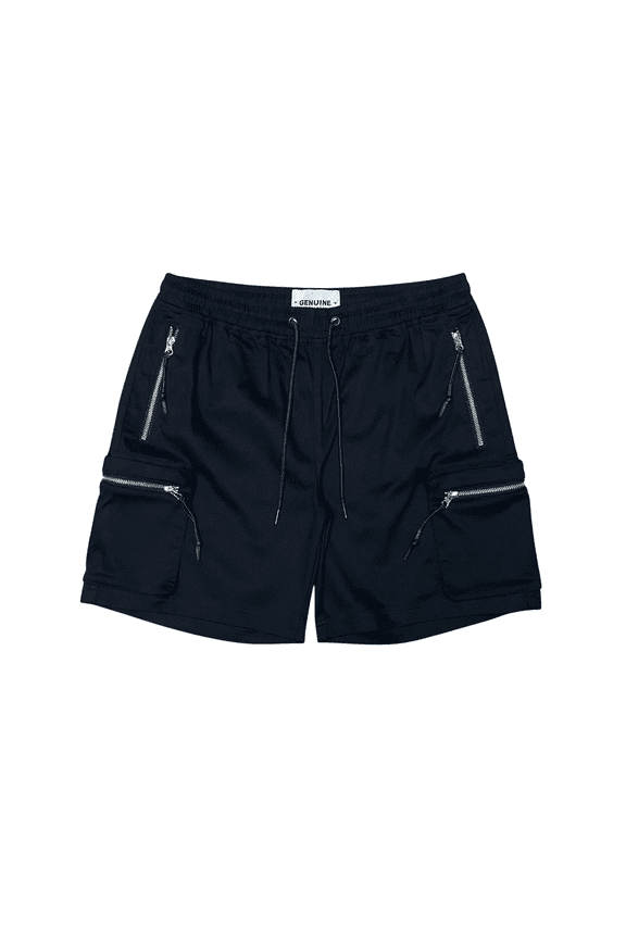 Genuine Mens Pull on Zipper Pocket Twill Shorts Streetwear Fashion