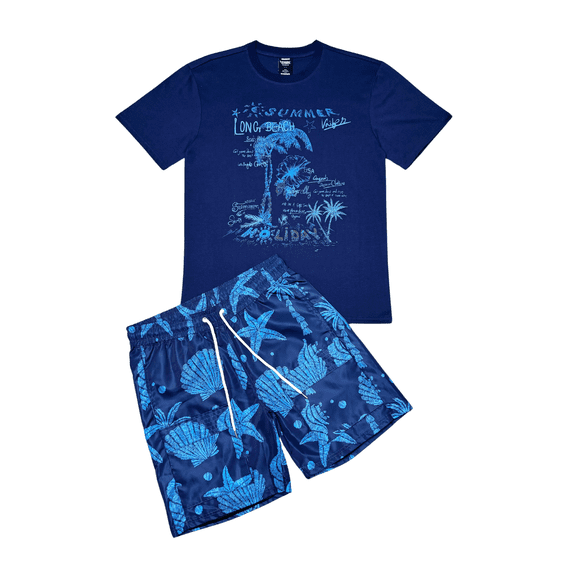 Genuine Mens Summer Holiday Tshirt Short Set Streetwear Fashion