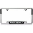 thumbnail image 1 of Genuine Mercedes-Benz License Plate Frame AMG Stainless Steel w/ Carbon Fiber OE, 1 of 9