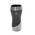 thumbnail image 1 of Genuine Mercedes Stainless Steel Wood Grain Tumbler Coffee Mug Grey MHD135GY, 1 of 9