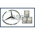thumbnail image 1 of Genuine Mercedes Trunk Star Emblem Badge w/ Grommets x3 w208 w210 CLK320 CLK430, 1 of 9