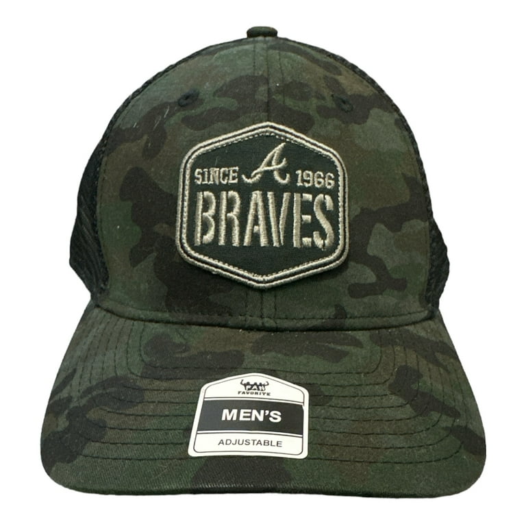 Genuine Merchandise Men s MLB Trucker Snapback Baseball Hat Camo Braves