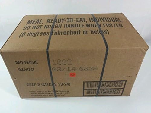 Genuine Military MRE Box B (Menus 13-24) - 12 Meals, Flameless Heaters, ~1250 Calories Each 1 thumbnail image