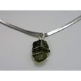 thumbnail image 1 of Genuine Moldavite Choker Necklace 100 % Natural Minimalist Gifts, Trendy, 1 of 8