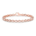 thumbnail image 1 of 18K Rose Gold Morganite Tennis Bracelet for Women, 3.75 Ct Oval Gemstones, June Birthstone Gift, 1 of 6