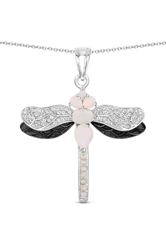 Genuine Multi Stones Silver Pendant Necklace