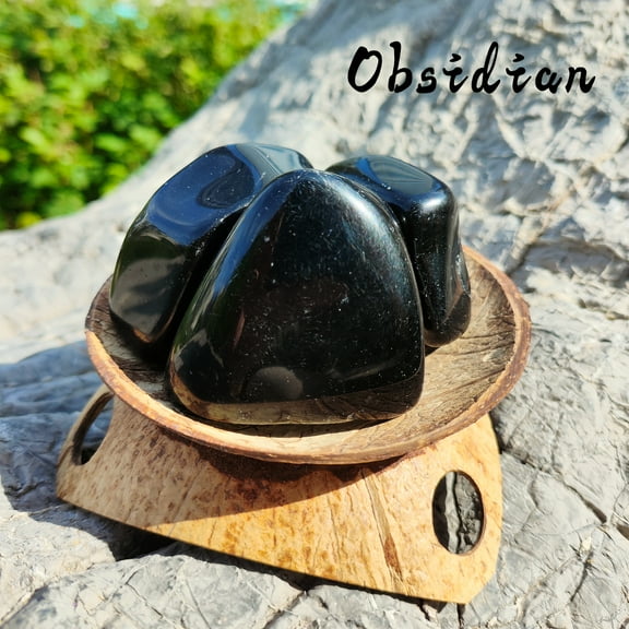 Genuine Natural Black Obsidian Raw Stones - Uncut Volcanic Glass Crystals - Premium Grounding & Protection Stones for Meditation, Collection & Spiritual Practice