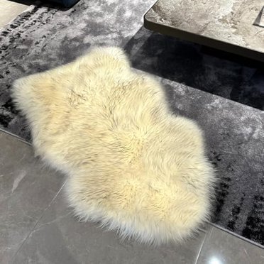 SNUGRUGS Genuine Sheepskin Rug - 74x48cm, Quilt Backed, Natural White For Nursery
