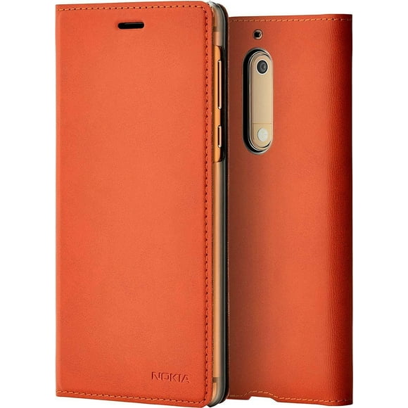 Genuine Nokia 5 Brown Copper Slim Flip Case Cover Wallet Pouch CP-302