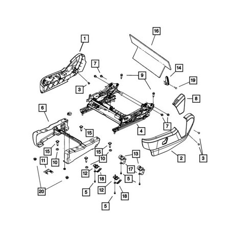 Genuine OE Mopar Driver Inboard Shield - 1JB181K5AA