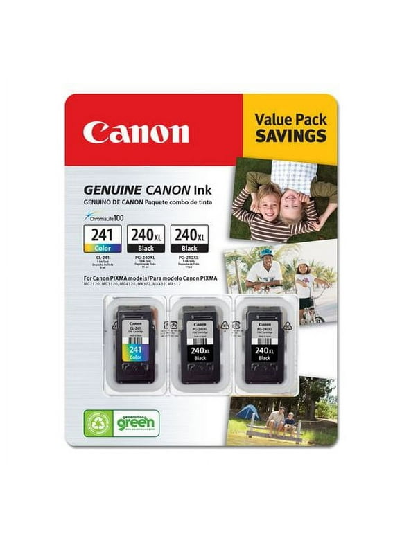 Genuine OEM Canon PG-240XL/CL-241 Ink Cartridges Black/Tri-Color