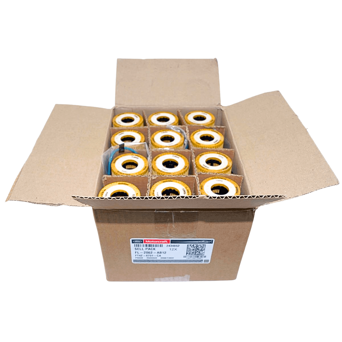 Genuine OEM FL2062A Engine Oil Cartridge Filters - Compatible with Ford 2.7L & 3.0L EcoBoost V6 Engines 2015-2026 - 12 Filter Shop Pack
