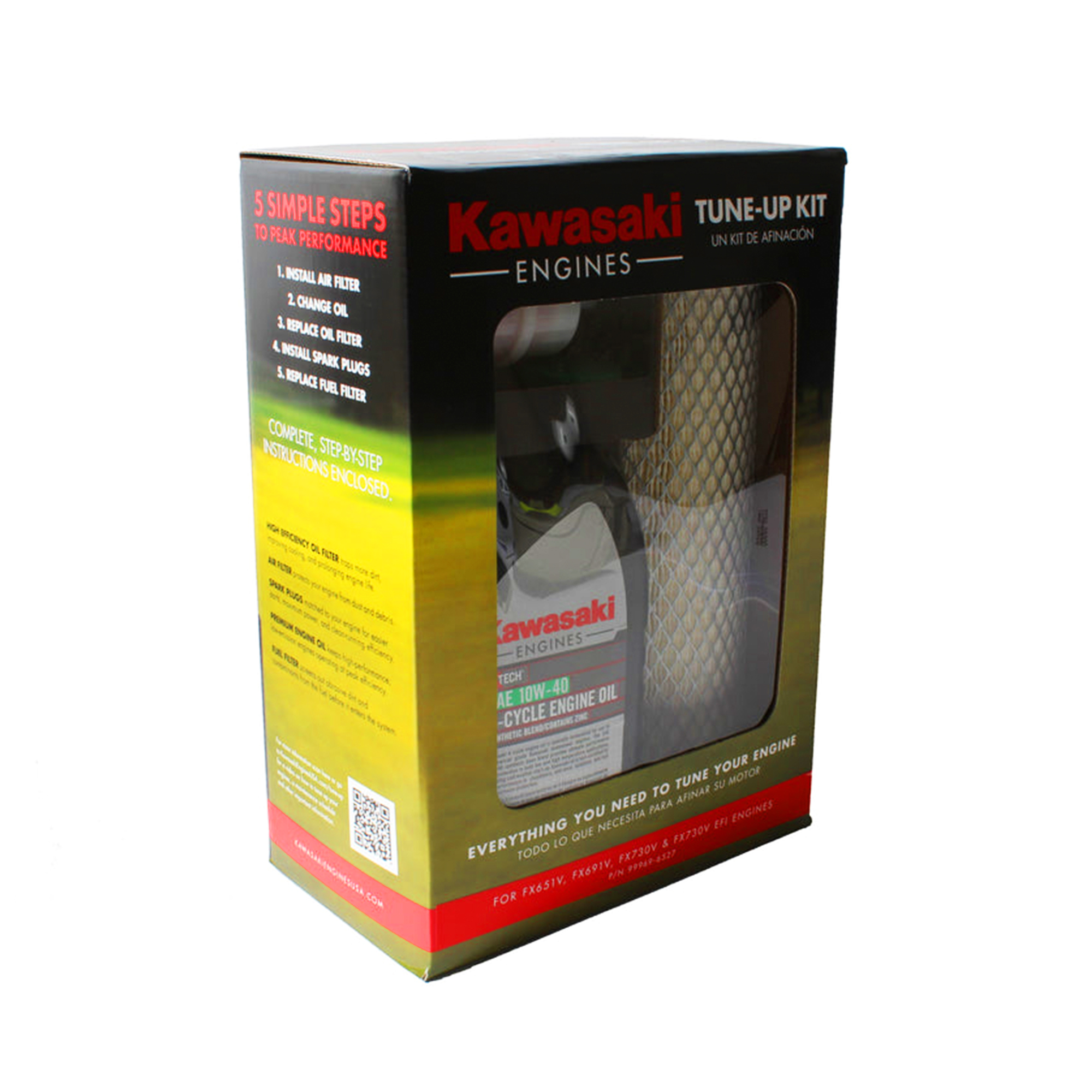 Genuine OEM Kawasaki Tune Up Kit (10W40) for Small Engines / FX651V, FX691V, FX730V / 999696527