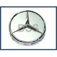 thumbnail image 1 of Genuine OEM Mercedes Benz Raised Star 2-Piece Wheel Insert Hub Cap Gloss Silver, 1 of 10