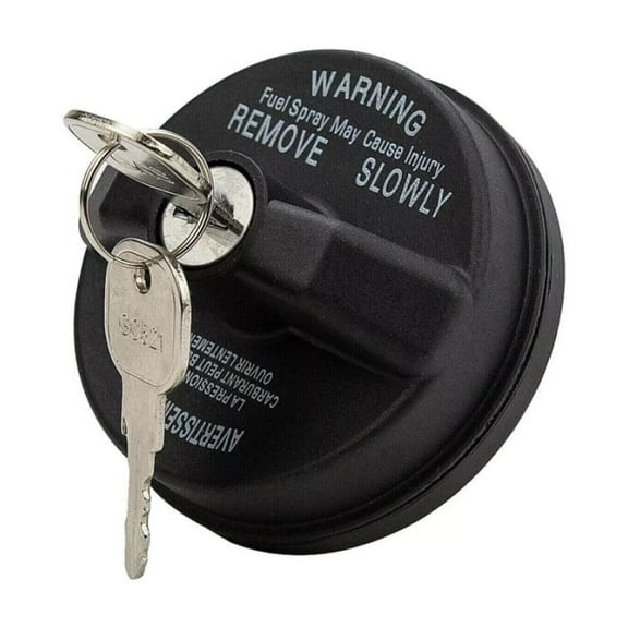 KarParts360 For Ram 2500/3500 2011-2024 Locking Gas Cap | Black Satin Finish | Plastic And Stainless Steel | With Quick On/Off | With Quarter-Turn | With Two keys