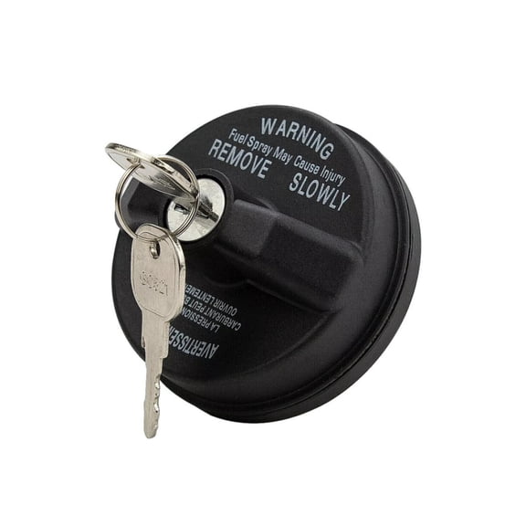 KarParts360 For Ram 2500/3500 2011-2024 Locking Gas Cap | Black Satin Finish | Plastic And Stainless Steel | With Quick On/Off | With Quarter-Turn | With Two keys