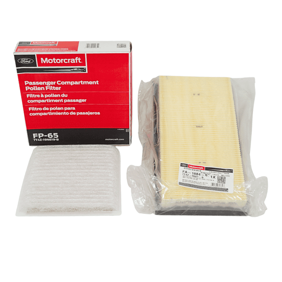 Motorcraft Cabin Air and Engine Air Filter Kit - Includes FA-1884-B7 & FP-65 - Compatible with Ford Edge 2007-2014 and Lincoln MKX 2007-2015
