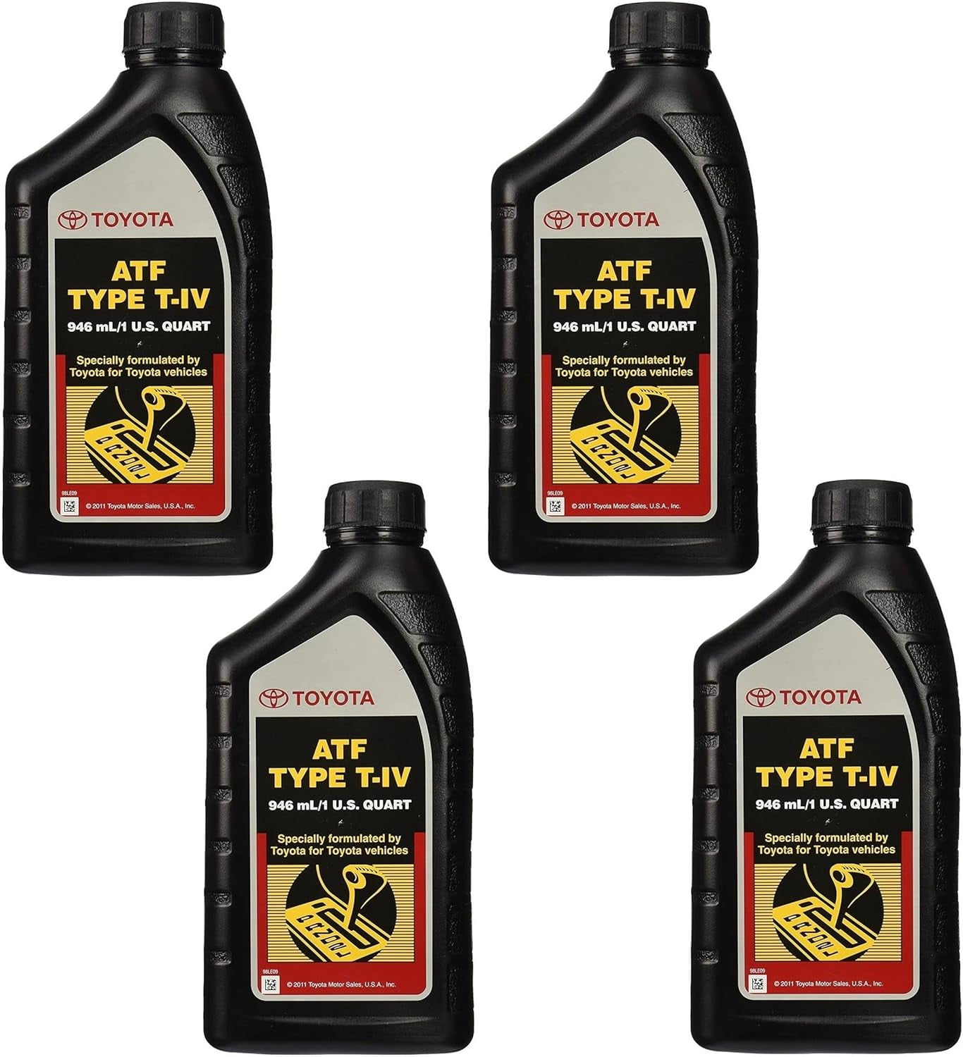 Genuine OEM Set of 4 Quarts ATF Auto Transmission Fluid T-IV For Toyota Lexus