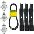 thumbnail image 1 of Genuine OEM Spindle Blade and Belt 3 Pack John Deere Z255 Z355E AM137483, 1 of 12