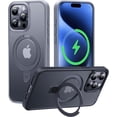 thumbnail image 1 of Genuine Official Magnetic Ring Stand for iPhone 15 Pro Max Case [Military Drop Protection] [Compatible with MagSafe] Matte Translucent Slim iPhone 15 ProMax Case 6.7'' 2023, Grey, 1 of 9