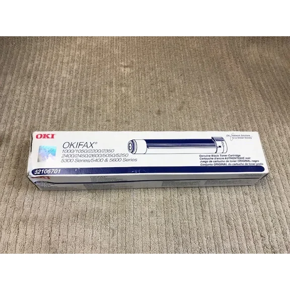 Genuine Oki Okifax Black Toner Cartridge 52106701 Nos Free Shipping!!