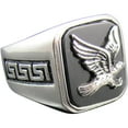 thumbnail image 1 of Genuine Onyx Stainless Steel Eagle Ring., 1 of 2
