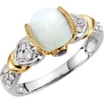 thumbnail image 1 of Genuine Opal, Tanzanite & Diamond Ring - Size 7, 1 of 4