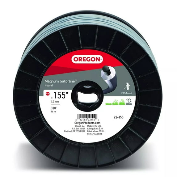 Genuine Oregon 22-155 Magnum Gatorline Round String Trimmer Line .155" Dia. 3lb. Spool