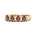 thumbnail image 1 of Genuine Oval 1.25 Cts Garnet Four Stone 925 Sterling Silver Yellow Plated Women Valentines Day Gifts Ring, 1 of 3