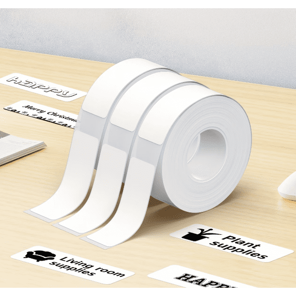 Genuine P21B/P31B Label Maker Tape, Adapted Label Print Paper, 14x40mm (0.55"x1.57"), Standard Laminated Office Labeling Tape Replacement, Multipurpose of P21/P31, 3-Roll White