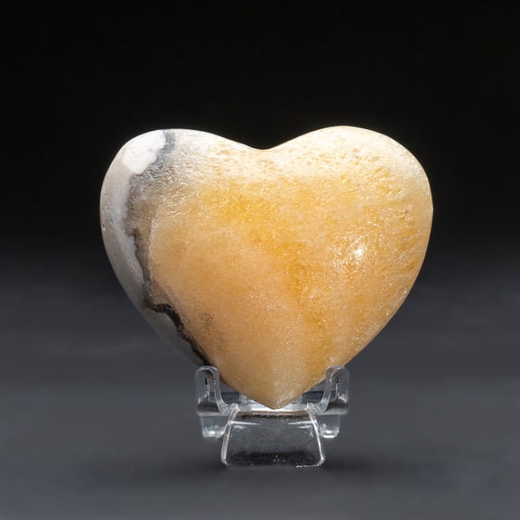 Genuine Polished Banded Honey Onyx Heart from Mexico