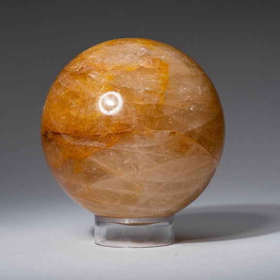 Genuine Polished Lemon Quartz (2.5") Sphere from Madagascar