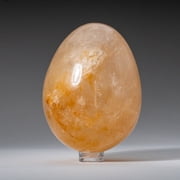 Genuine Polished Lemon Quartz 3" Egg from Madagascar