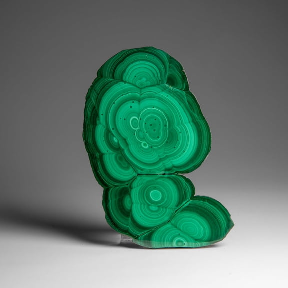 Genuine Polished Malachite Stalactite Slice (209 grams)