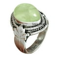 thumbnail image 1 of Genuine Prehnite Gemstone Pear Shape Ring, Solid 925 Sterling Silver Women Band Ring, Statement Ring, Adorable Ring, Unique Gifts For Mother, 1 of 3
