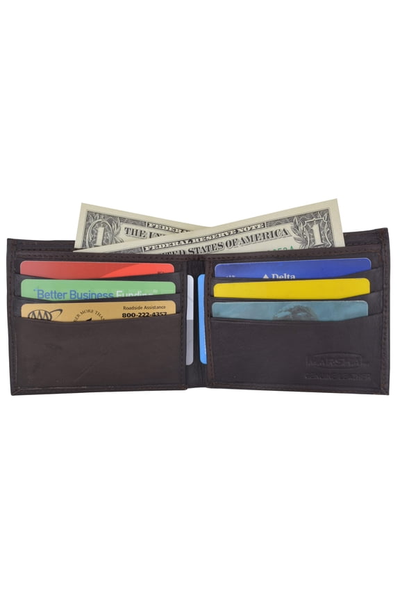 Genuine Premium Lamb Leather Credit Card Slim Design Bifold Wallet 58