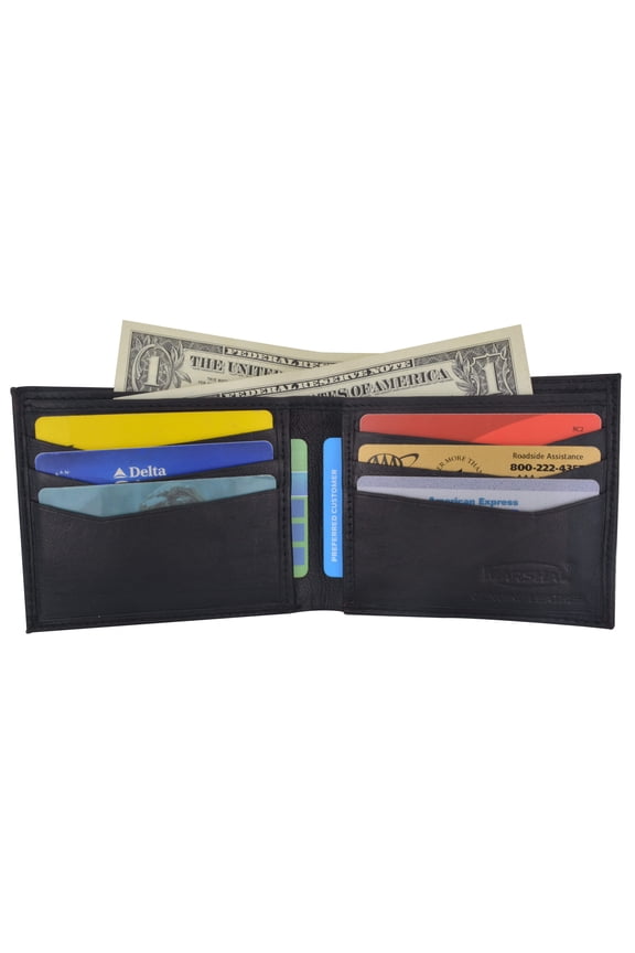 Genuine Premium Lamb Leather Credit Card Slim Design Bifold Wallet 58