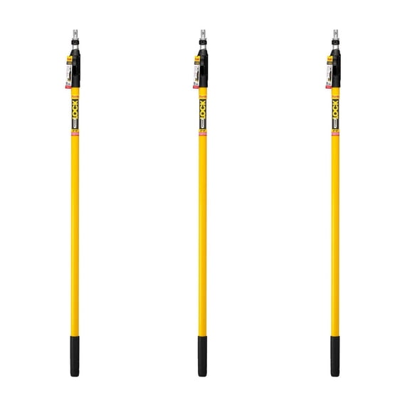 Genuine Purdy 3 Pack 4'-8' POWER LOCK Professional Grade Extension Poles 140855648-3PK