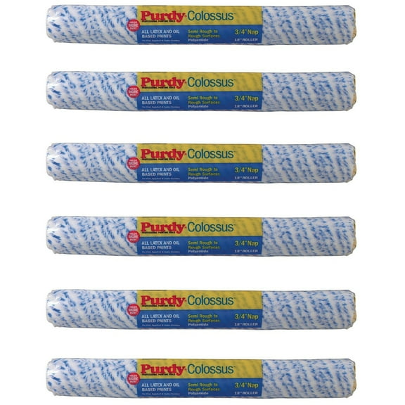Genuine Purdy 6 Pack Colossus 18" x 3/4" Nap Roller Covers 144630184-6PK