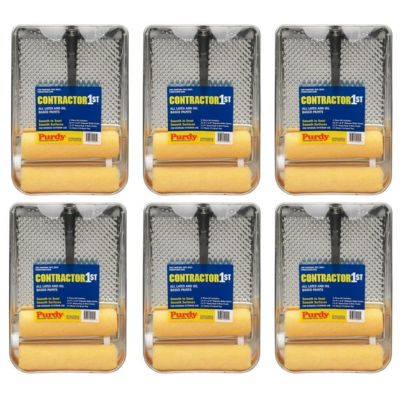 Genuine Purdy 6 Pack Contractor 1st 4-Piece Painting Kits 140810200-6PK