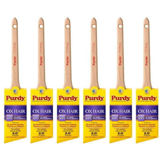 Genuine Purdy 6 Pack Ox-O-Angular 2" Paint Brushes 144296020-6PK