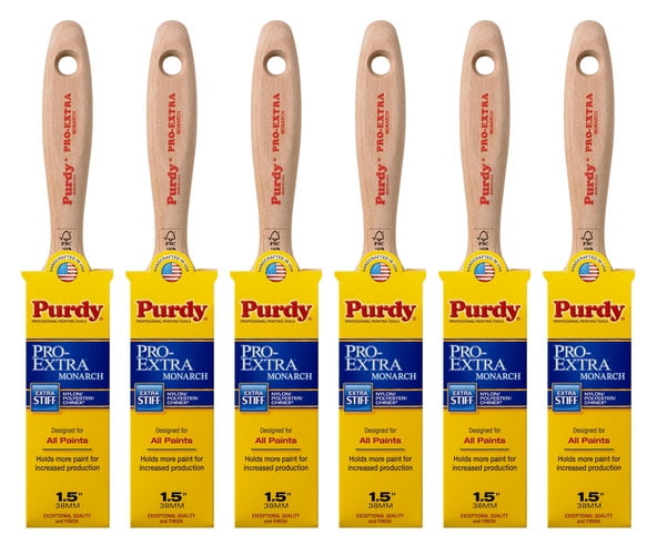 Genuine Purdy 6 Pack ProExtra Monarch Flat 11/2" Paint Brushes