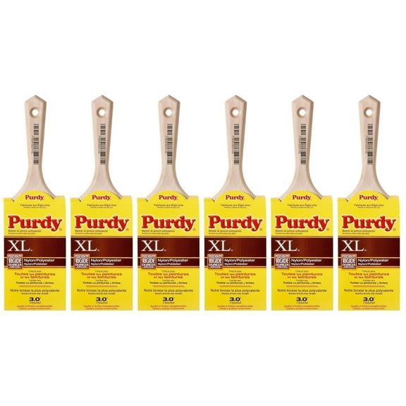 Genuine Purdy 6 Pack XL Moose Flat 3" Paint Brushes 144232330-6PK