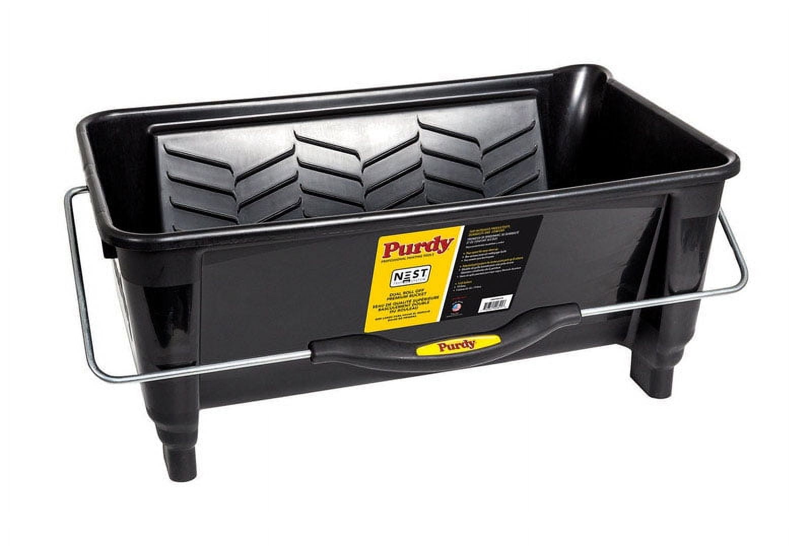 Purdy Black 5-Gallon Dual Roll-Off Paint Bucket with Metal Handle