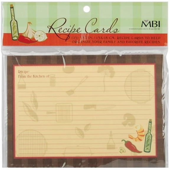 Genuine RECIPE CARD KIT Refills by MBI - 5x7