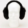 thumbnail image 1 of Genuine Rabbit Synthetic Fur Earmuffs - Black, 1 of 1